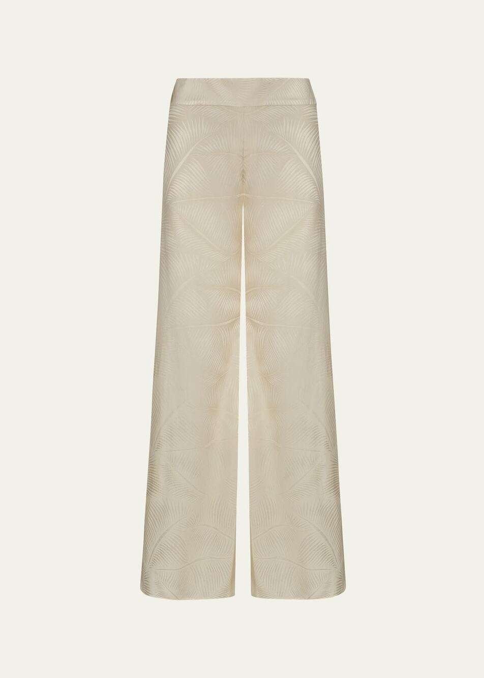 Johanna Ortiz Laidback Energy Wideleg Jacquard Pant - 0